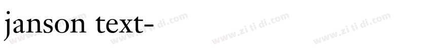 janson text字体转换